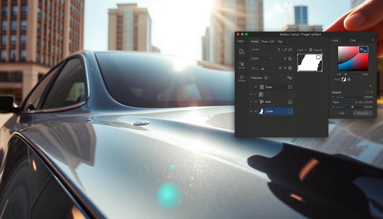 How to remove reflections on car in photoshop