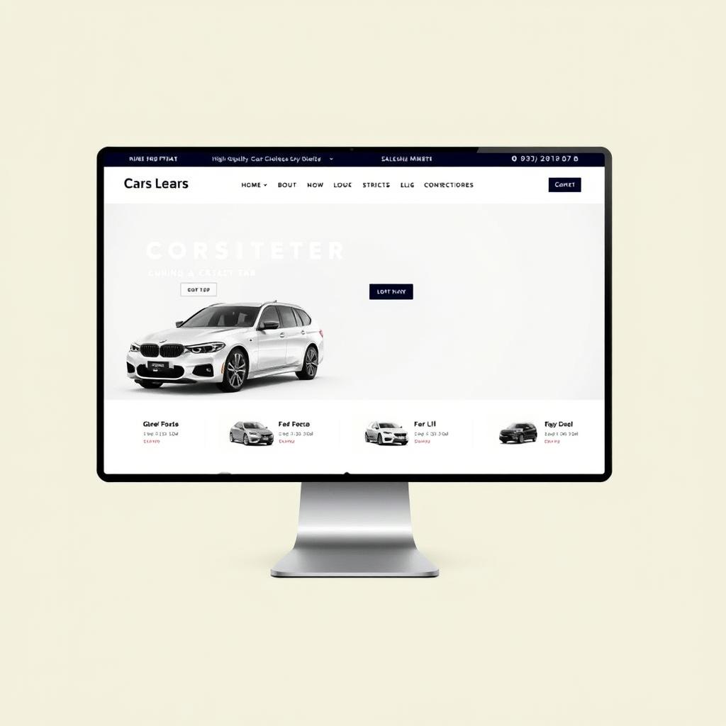 Car dealership website showing consistent vehicle photography