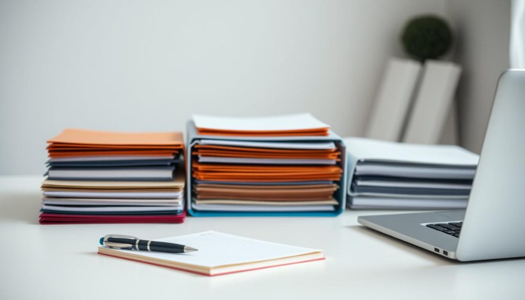 A neatly organized workflow, with color-coded files and folders meticulously arranged on a clean, minimalist desk. Soft, diffused lighting illuminates the scene, creating a sense of focus and calm. A pen, a notebook, and a laptop rest in precise positions, hinting at the efficient processes that unfold here. The background is blurred, drawing the viewer's attention to the centralized workspace, a hub of creative productivity. The overall atmosphere conveys a sense of preparedness, order, and the anticipation of a seamless editing session.