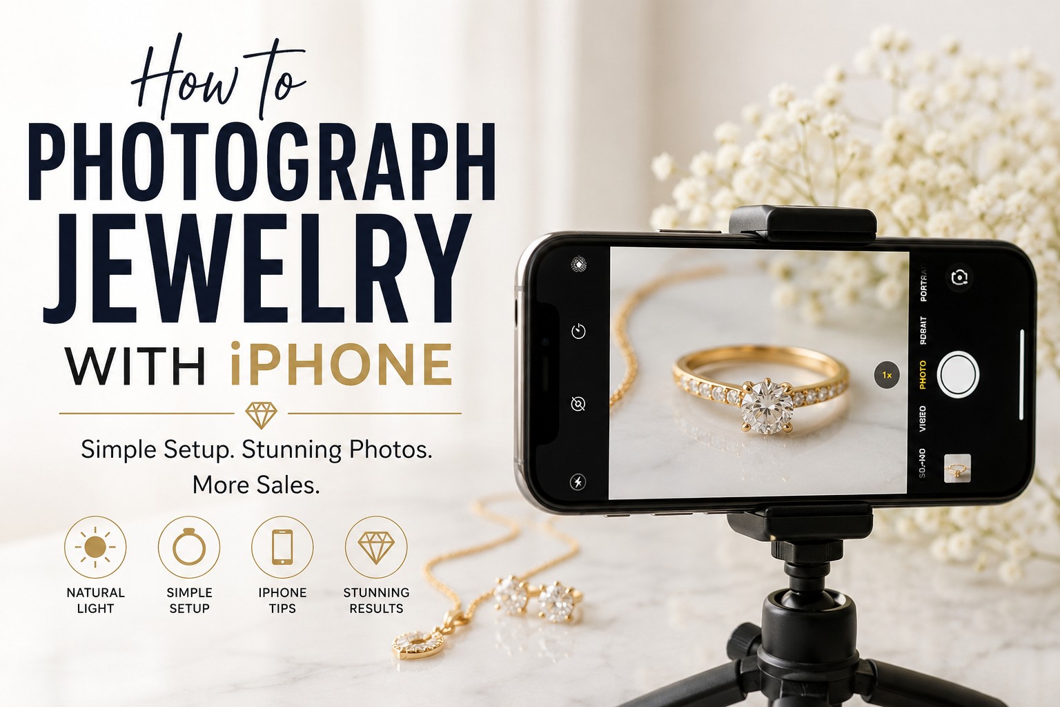 how to photograph jewelry with iphone